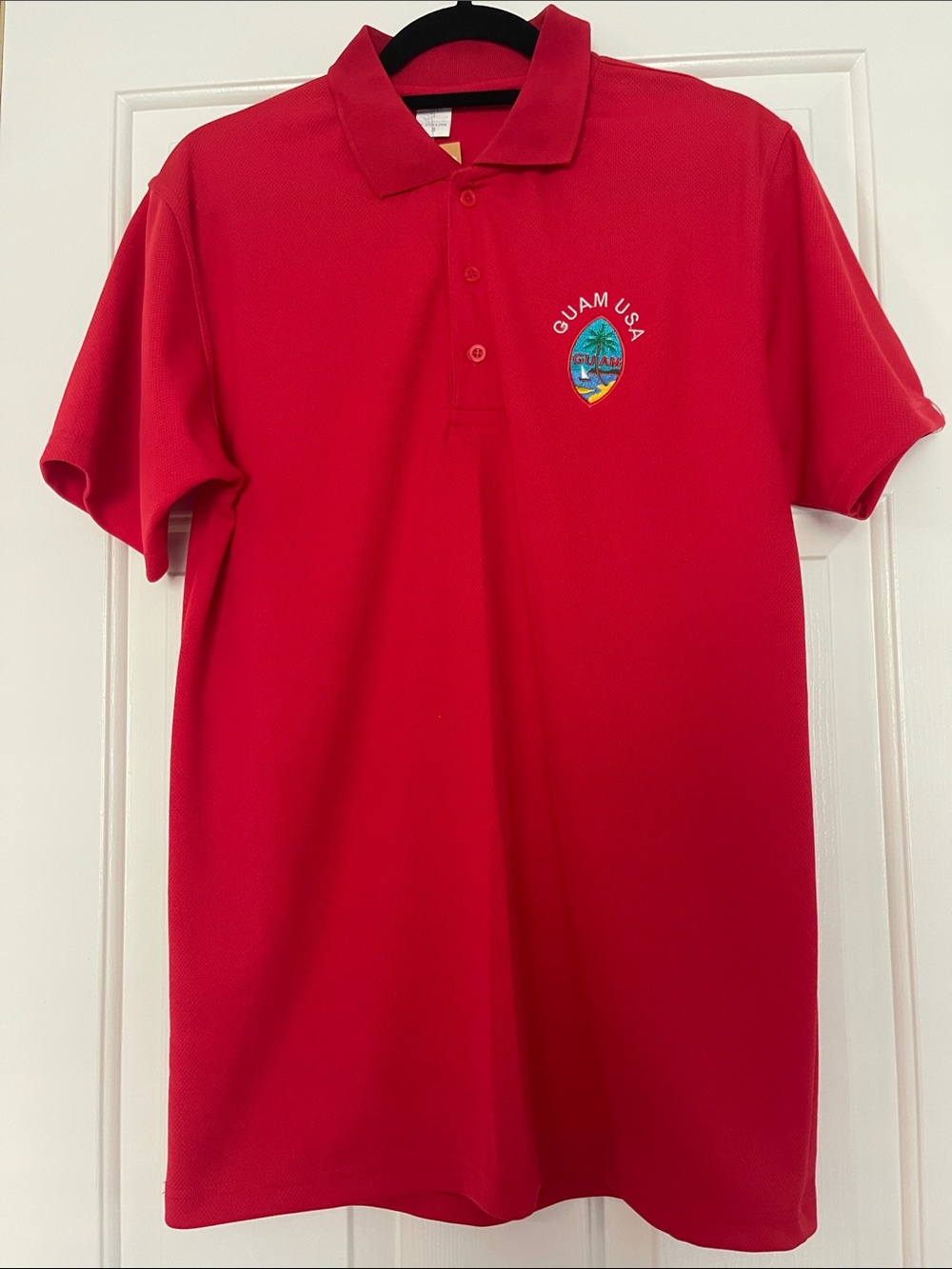 Guam USA Red Men’s Polo Shirt - Classic Short Sleeve
